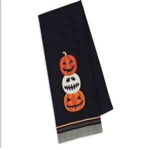 embroidered Halloween dish towel